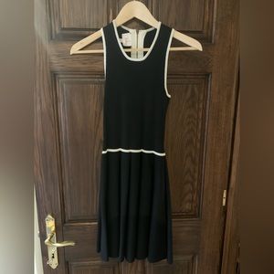 Parker Stretch Black and White Dress